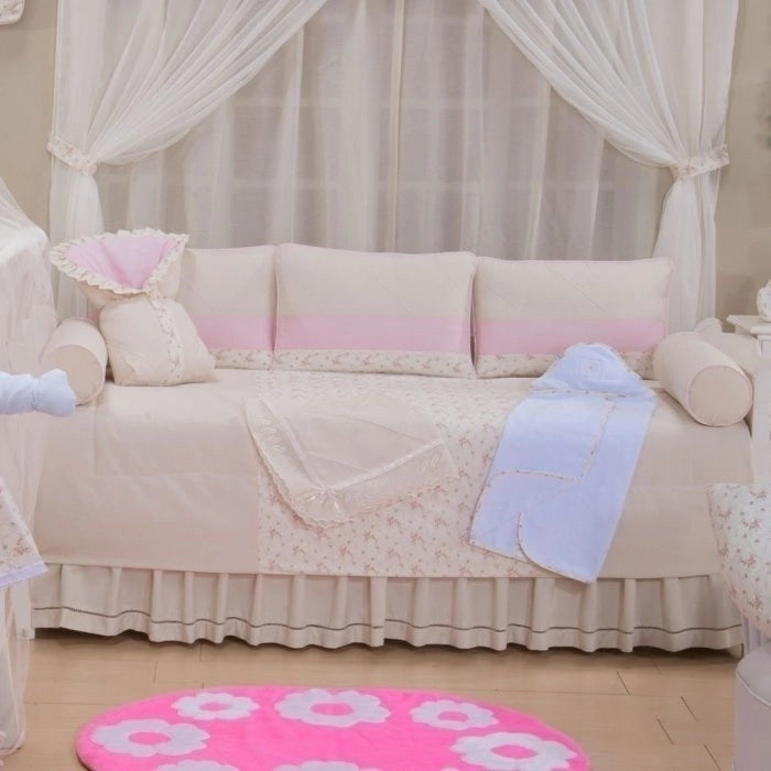 KIT BICAMA 06 PÇS 100% ALG. - NERVURA FLORAL