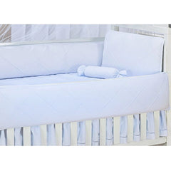 KIT DE BERÇO GLAMOUR 09 PEÇAS - NERVURA PIQUET BRANCO