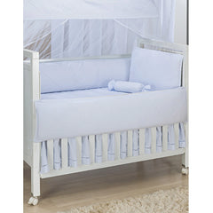 KIT DE BERÇO GLAMOUR 09 PEÇAS - NERVURA PIQUET BRANCO