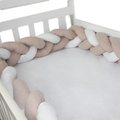 PROTETOR DE BERÇO TRANÇA 4,00 MTS - NUDE COM BRANCO