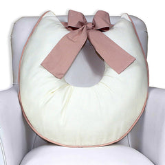 ALMOFADA DE AMAMENTAÇÃO LAÇO - PALHA COM NUDE