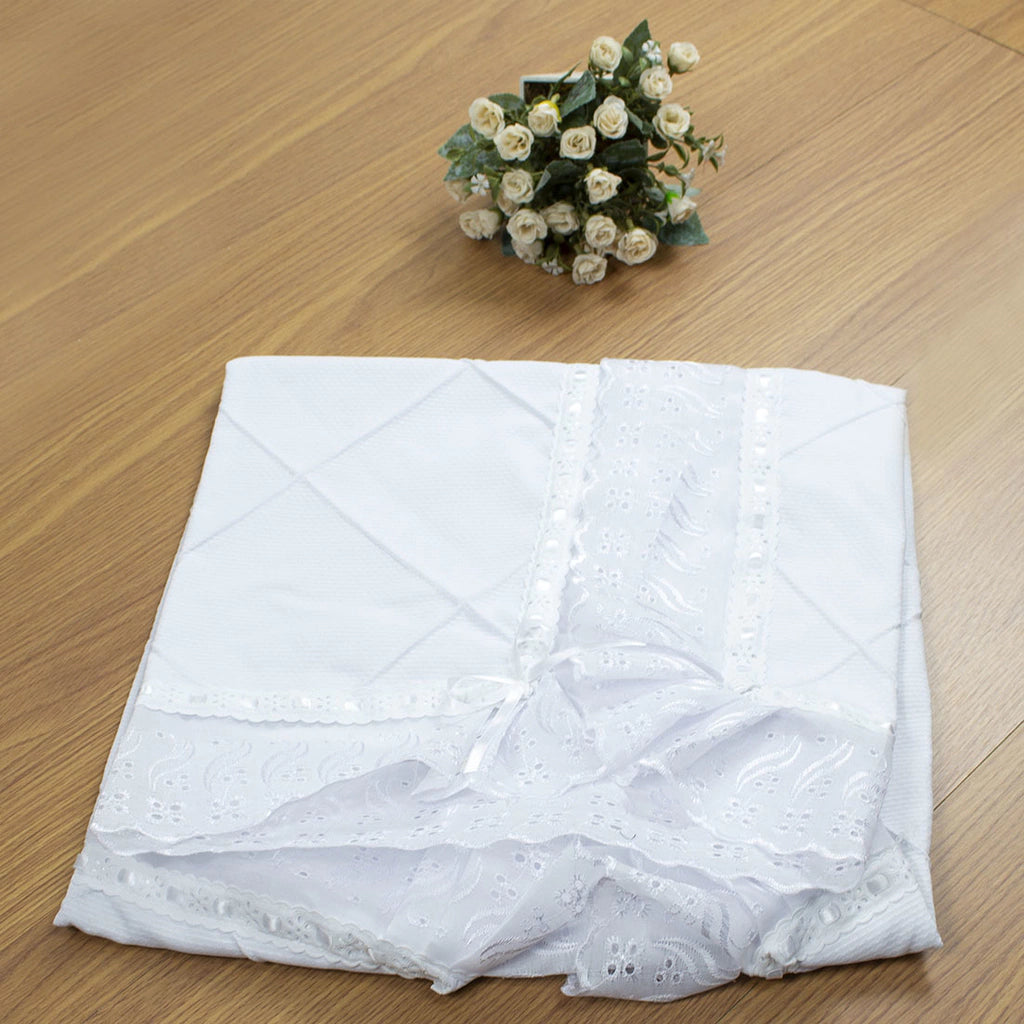 MANTA DE PIQUET C/ LASIE 100% ALGODÃO - PIQUET BRANCO