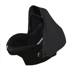 CONJUNTO COMPLETO BEBÊ CONFORTO - CAPOTA + APOIO + CAPA + PROTETOR DE CINTO PRETO