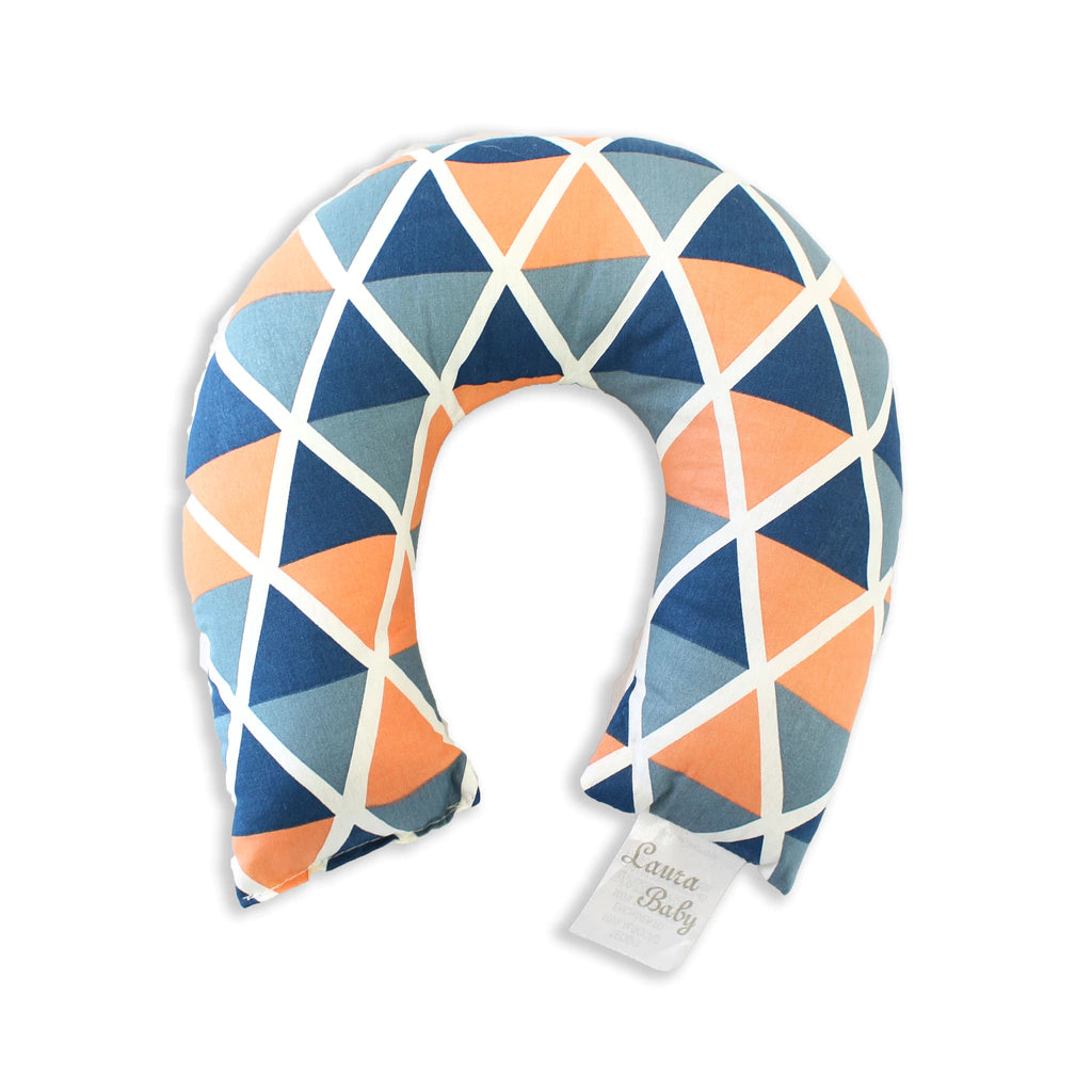 PROTETOR DE PESCOÇO - LOSANGO MARINHO COM LARANJA