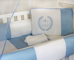 KIT KIDS COM MOSQUITEIRO COMUM 07 PEÇAS - REALEZA AZUL