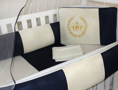 KIT KIDS COM MOSQUITEIRO COMUM 07 PEÇAS - REALEZA MARINHO COM CAQUI