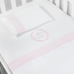 JG. DE LENÇOL AMERIC. 03 PÇS - REALEZA ROSA