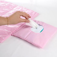 Trocador portátil plastificado - rosa