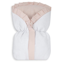 SACO DE BEBÊ - ROSA COM BRANCO