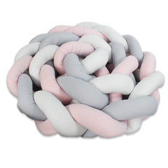 PROTETOR DE BERÇO TRANÇA 4,00 MTS - ROSA