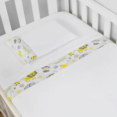 JG. DE LENÇOL AMERIC. 03 PÇS - SAFARI AMARELO