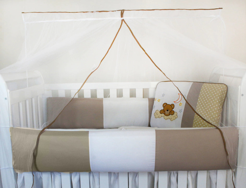 KIT KIDS COM MOSQUITEIRO COMUM 07 PEÇAS - SONINHO CAQUI