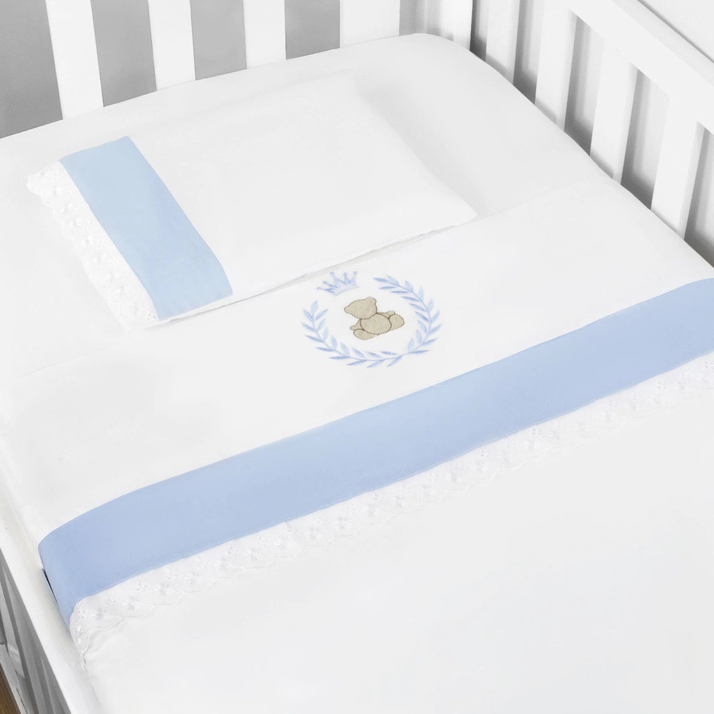 JG. DE LENÇOL AMERIC. 03 PÇS - THED AZUL