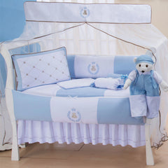 KIT DE BERÇO GLAMOUR 09 PEÇAS - THED AZUL