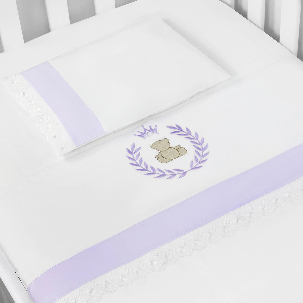 JG. DE LENÇOL AMERIC. 03 PÇS - THED LILÁS