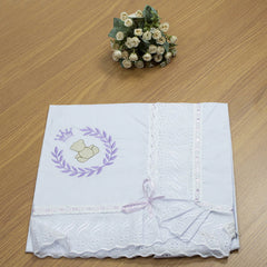 MANTA DE PIQUET C/ LASIE 100% ALGODÃO - THED LILÁS