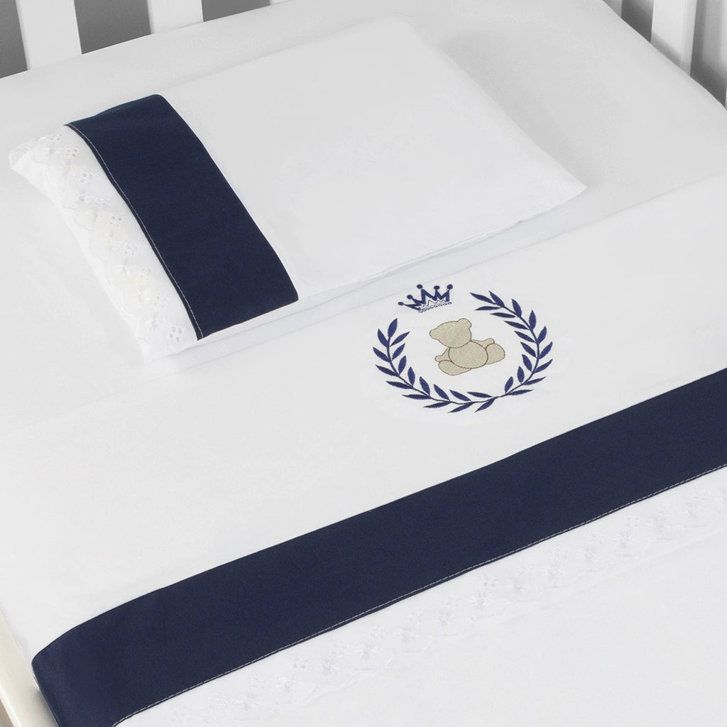 JG. DE LENÇOL AMERIC. 03 PÇS - THED MARINHO