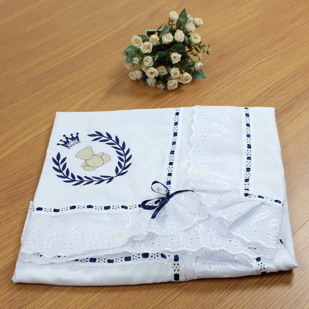 MANTA DE PIQUET C/ LASIE 100% ALGODÃO - THED MARINHO