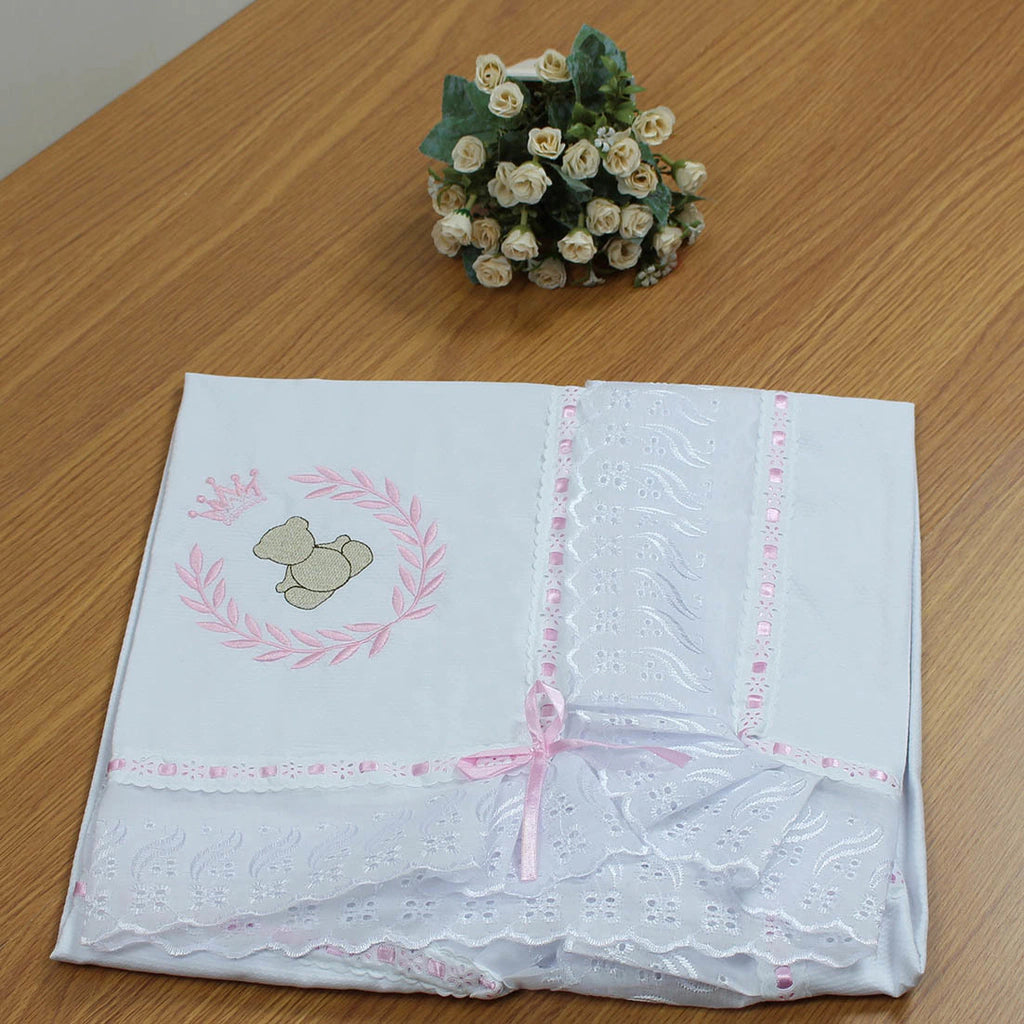 MANTA DE PIQUET C/ LASIE 100% ALGODÃO - THED ROSA