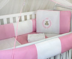 KIT KIDS COM MOSQUITEIRO COMUM 07 PEÇAS - THED ROSA