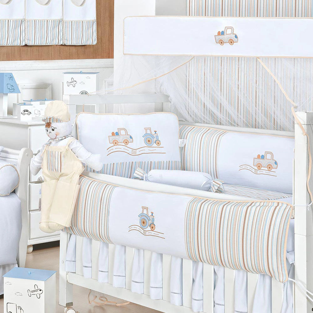 KIT DE BERÇO GLAMOUR 09 PEÇAS - TRANSPORTE