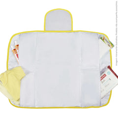 TROCADOR PORTÁTIL C/ BOLSOS - CHEVRON AMARELO