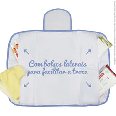 TROCADOR PORTÁTIL C/ BOLSOS - PROVENÇAL AZUL