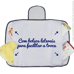 TROCADOR PORTÁTIL C/ BOLSOS - NÁUTICO LISTRADO