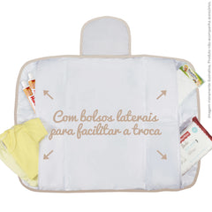 TROCADOR PORTÁTIL C/ BOLSOS - PROVENÇAL VERDE