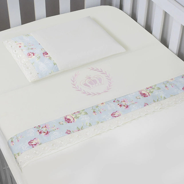 JG. DE LENÇOL AMERIC. 03 PÇS - URSA REALEZA FLORAL