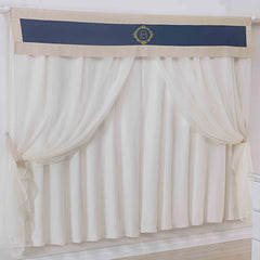 CORTINA DE VOIL - URSO ARABESCO DOURADO