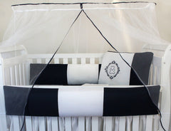 KIT KIDS COM MOSQUITEIRO COMUM 07 PEÇAS - URSO ARABESCO MARINHO