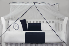 KIT DE BERÇO KID´S - URSO ARABESCO MARINHO