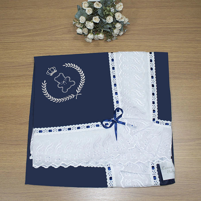 MANTA DE PIQUET C/ LASIE 100% ALGODÃO - URSO IMPERIAL